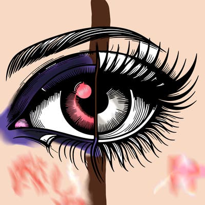 realistic eye split