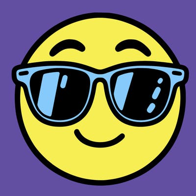 emoji with sunglasses
