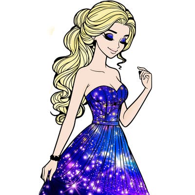 a realistic woman wearing an elegant dress