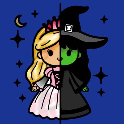 split princess and witch