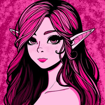 elf girl realistic dark fantasy