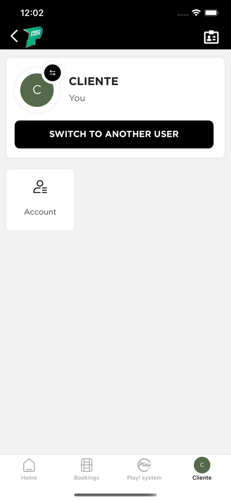 Pro Sports Qatar - User profile interface in the Pro Sports Qatar mobile application showing account management options