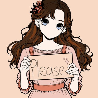 realistic pretty girl holding blank sign