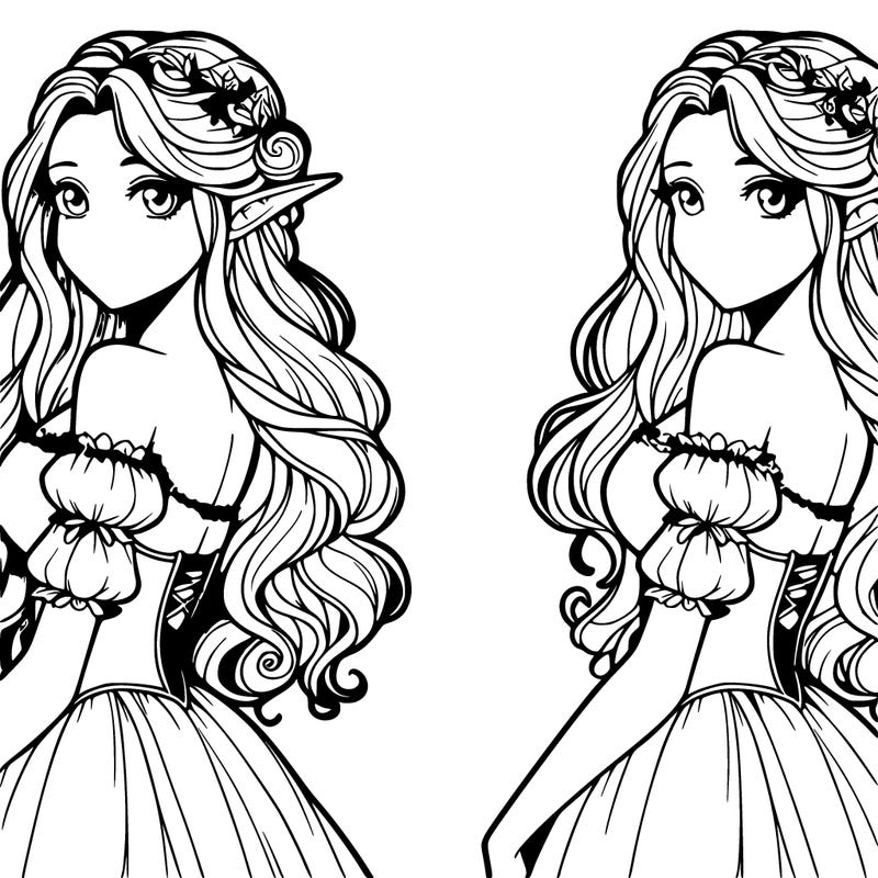 a beautiful elf girl in a fantasy style