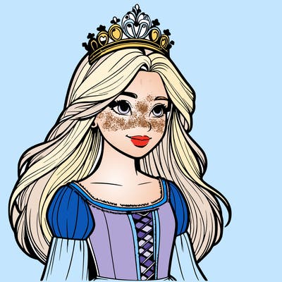 a realistic medieval princess with a tiara