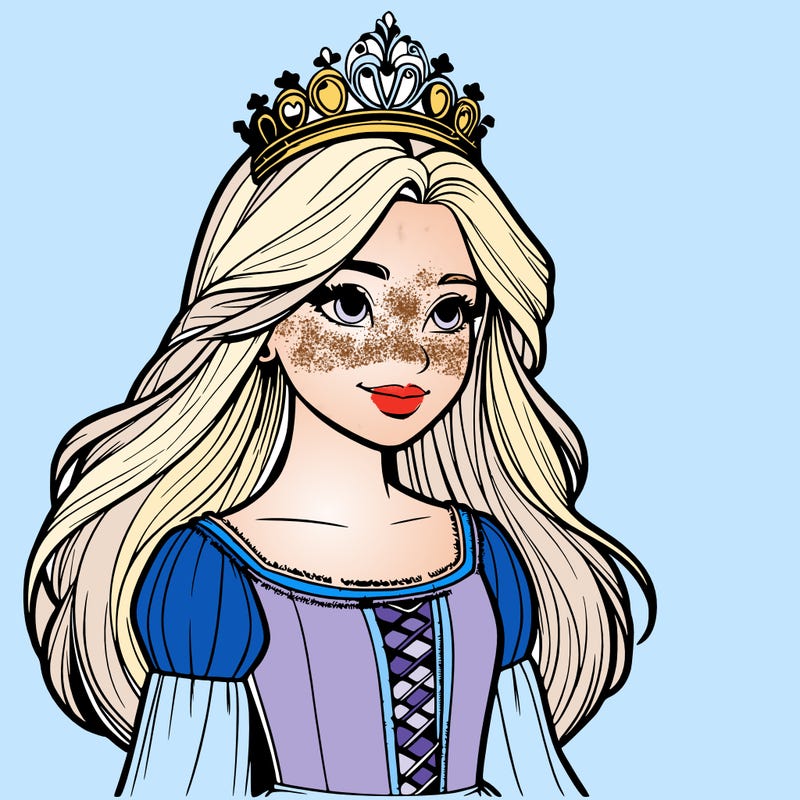 a realistic medieval princess with a tiara