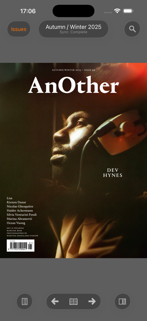 AnOther Magazine - Digital cover of AnOther Magazine Autumn Winter 2025 issue on a mobile app