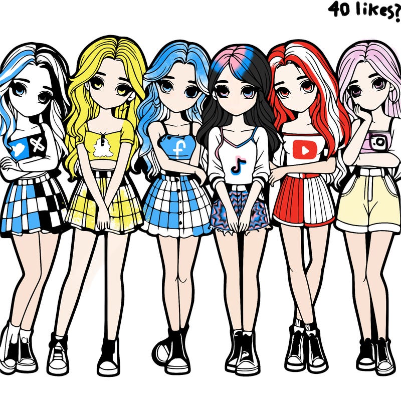 a group of girls realistic