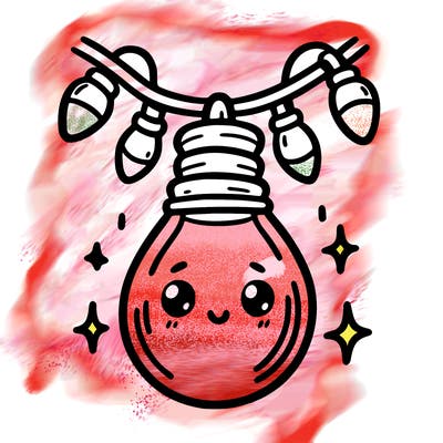 small bulb of a garland