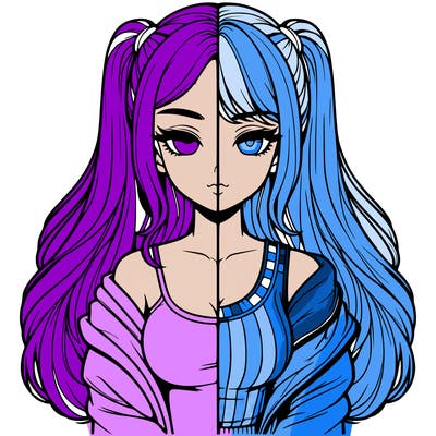 realistic girl split