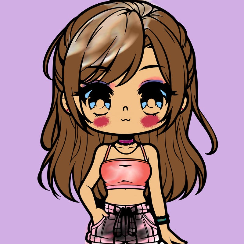 chibi in crop top