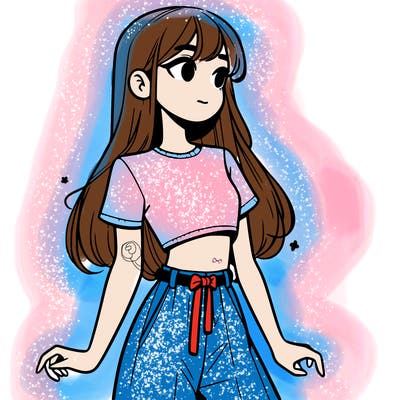 girl in a cute crop top