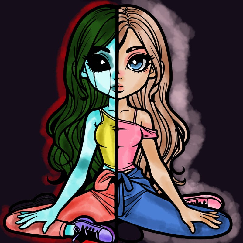 realistic girl split