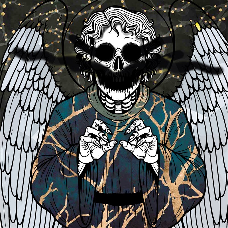 creepy biblically accurate angel realistic