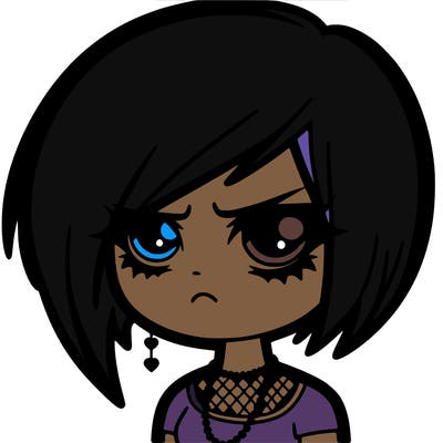 angry gorgeous emo girl