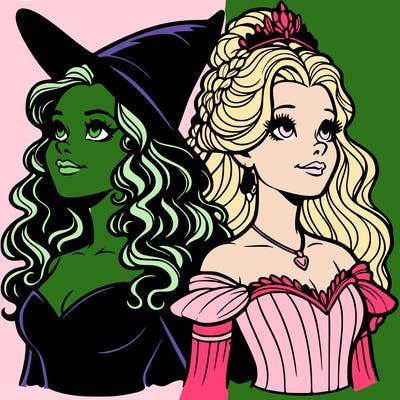 'elphaba and glinda (realistic)