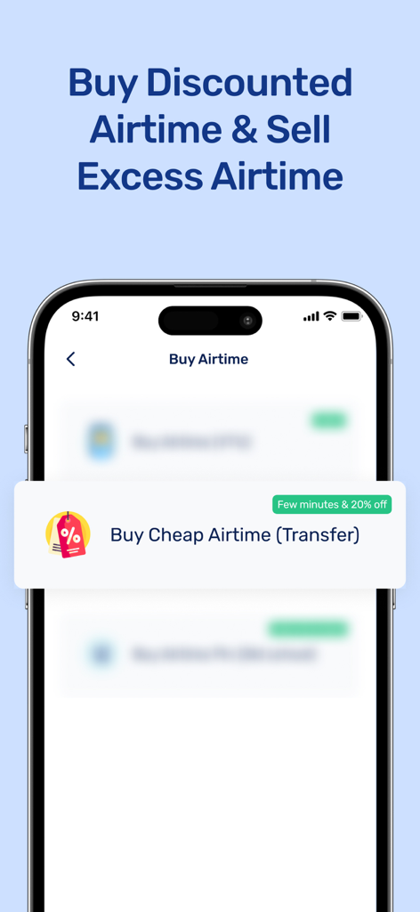 Interface of Prestmit app for buying and selling airtime with discounts