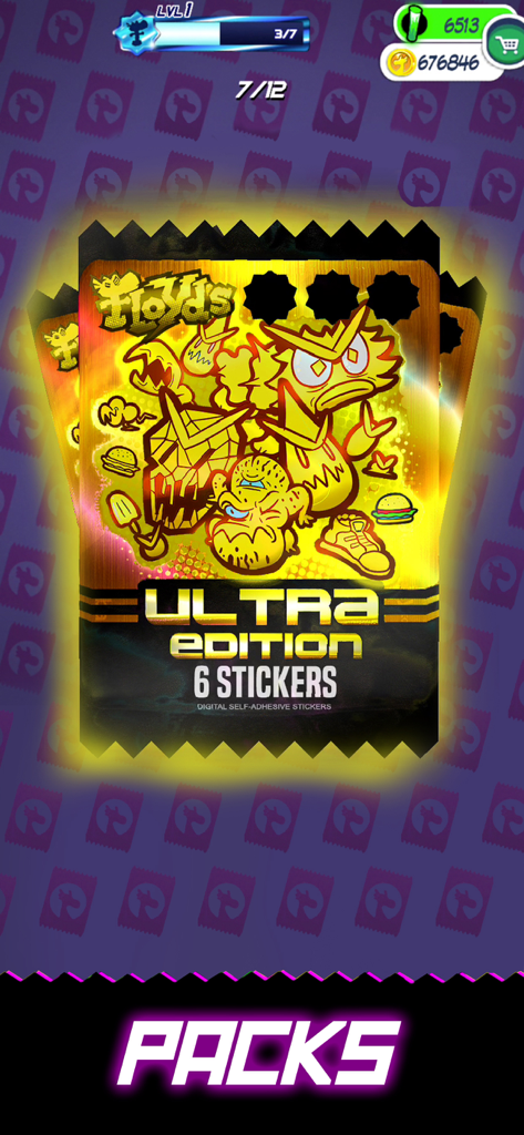 Floyd's Sticker Squad - Golden Ultra Edition sticker pack in Floyds Sticker Squad game