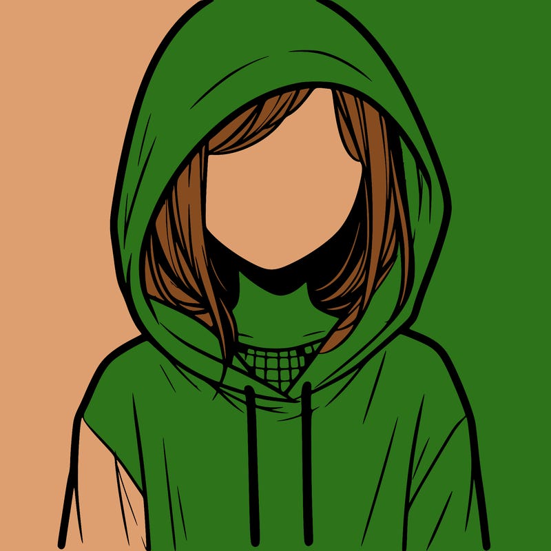 faceless girl in hoodie