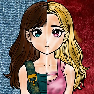 realistic girl split