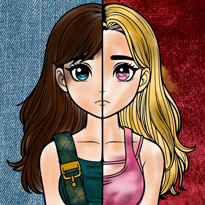 realistic girl split