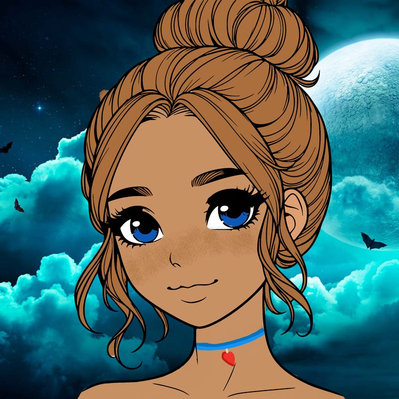 realistic pretty girl with hair in bun