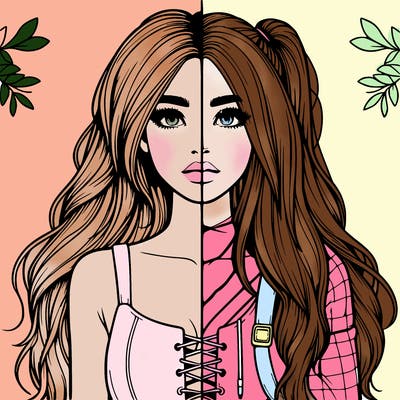 realistic girl split