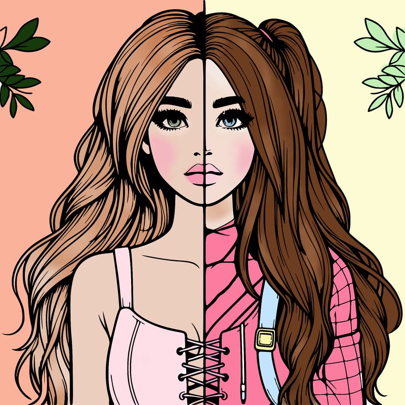 realistic girl split