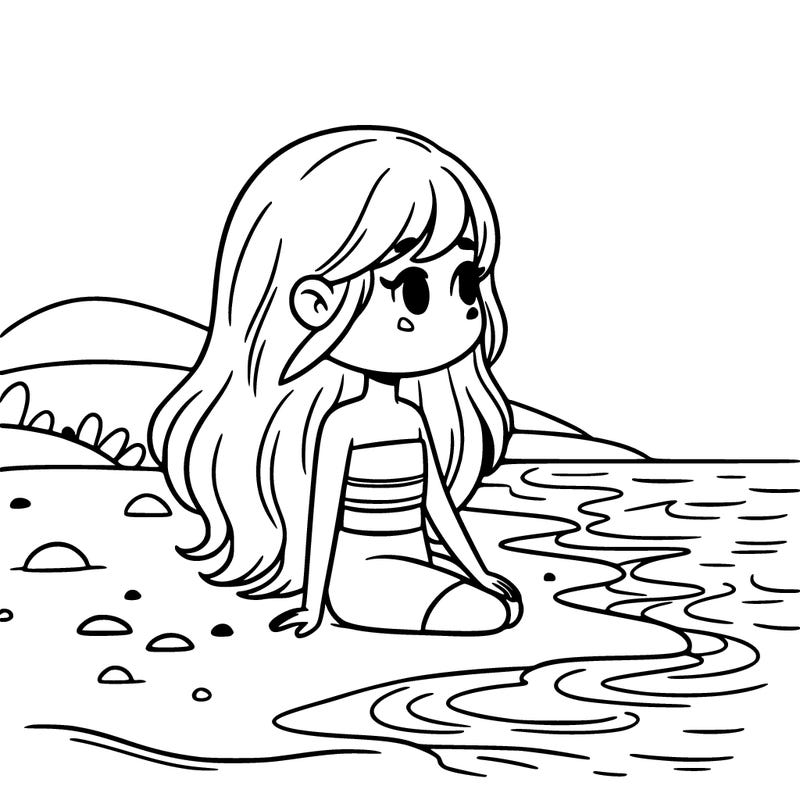girl by the ocean