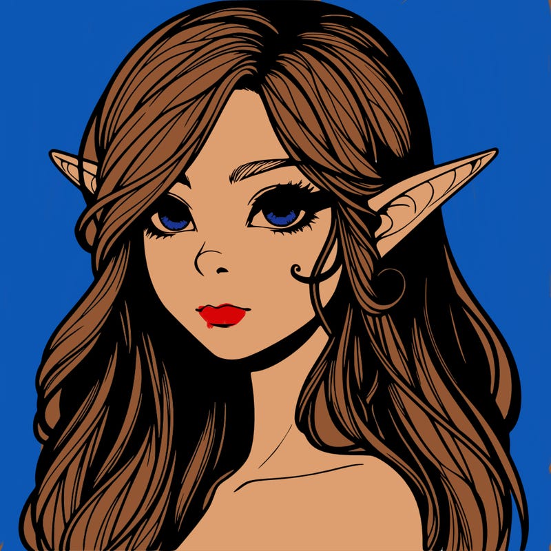 elf girl realistic dark fantasy