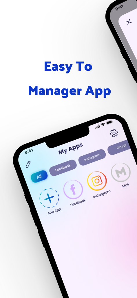 Parallel Account - Dual Space - User interface of Parallel Account app showing the app management dashboard with social media icons