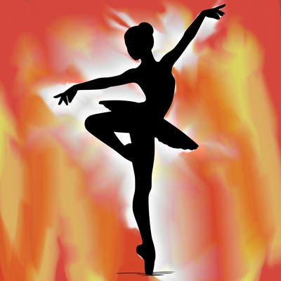 realistic person doing ballet