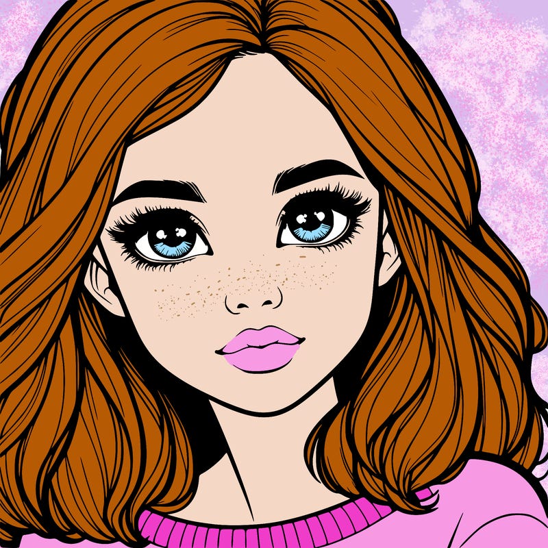 realistic girl whith cute eyes