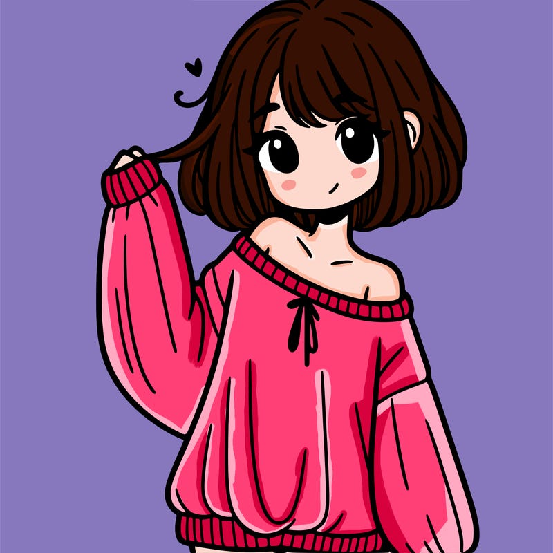 girl in baggy sweater hanging off her shoulder