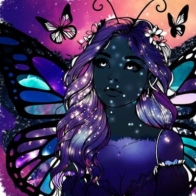 butterfly fairy realistic girl