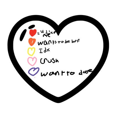 a blank heart