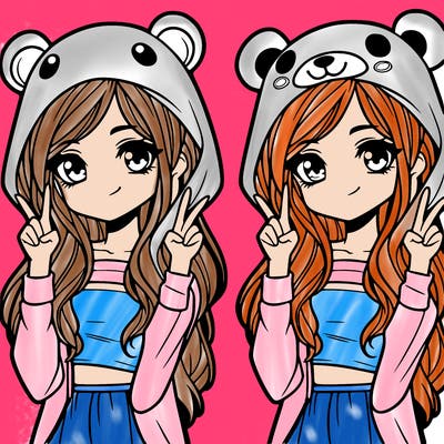 teen girl in animal costume