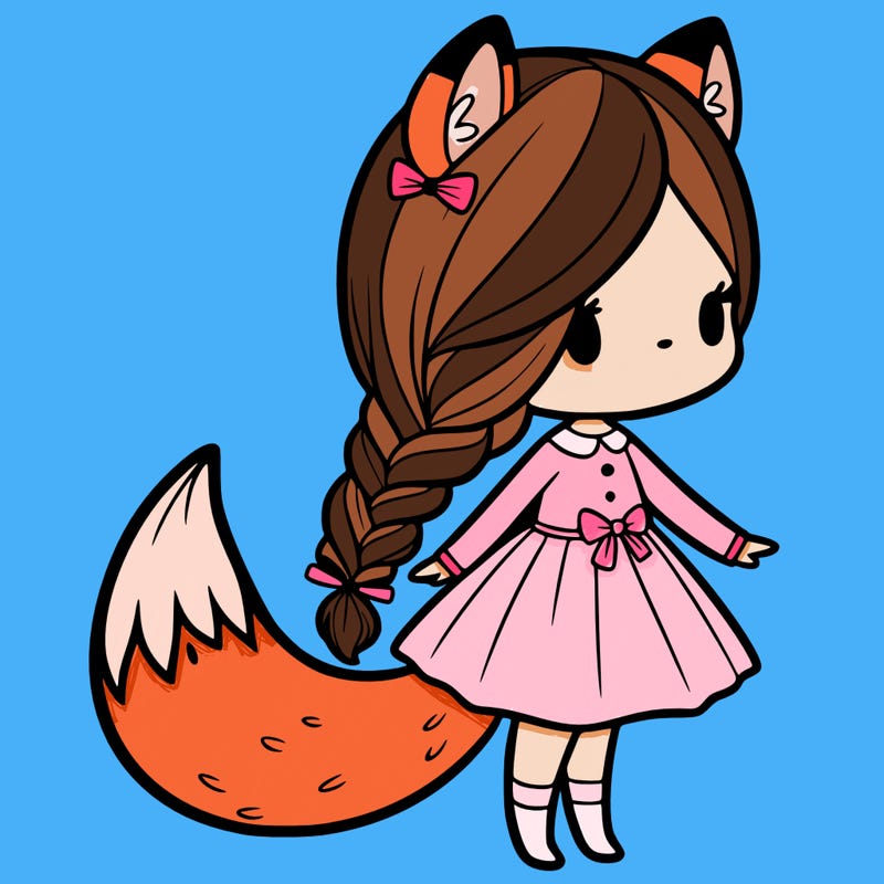girl with fox tail