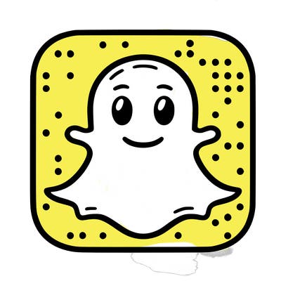snapchat logo without a face