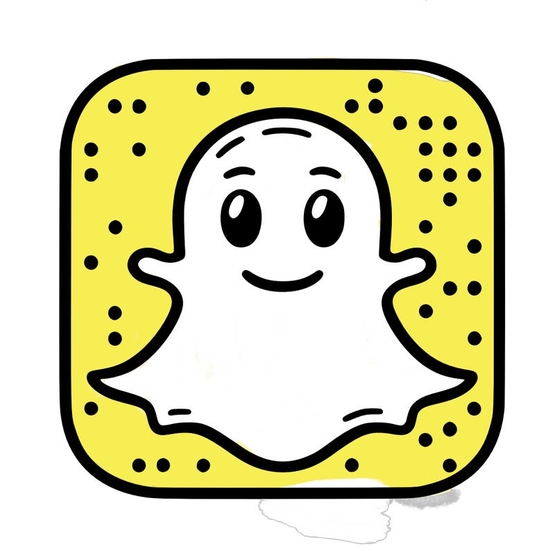 snapchat logo without a face
