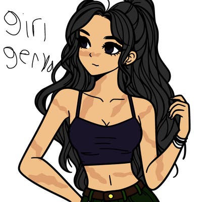 girl in crop top