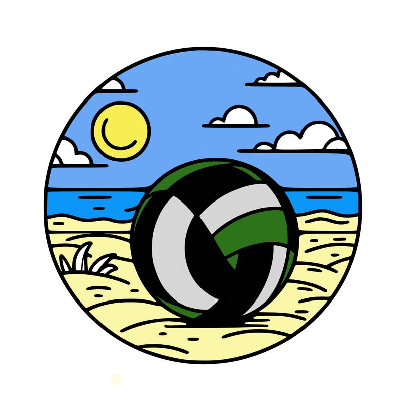 volleyball on a beach