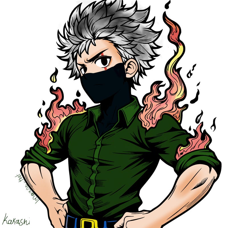 realistic manga man of fire