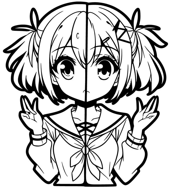 anime girl split