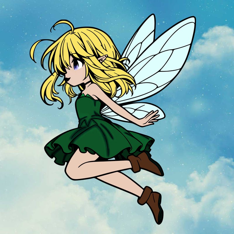 manga fairy flying