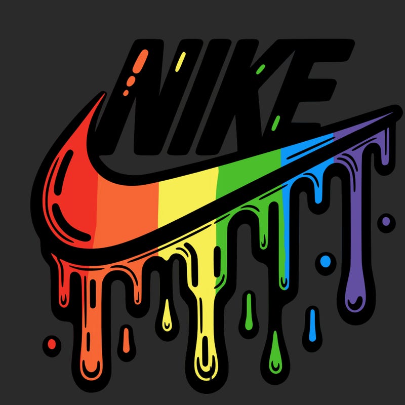 dripping nike logo
