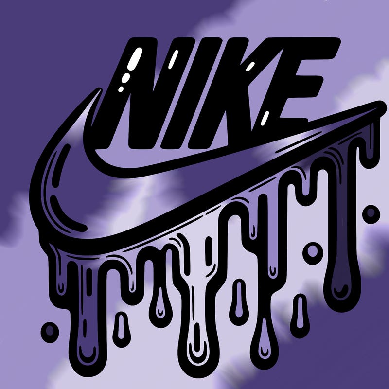 dripping nike logo