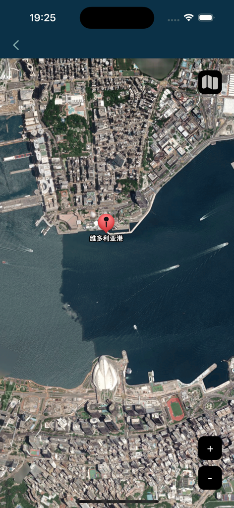 云上卫星地图-高清Earth世界 - High-definition satellite view of Victoria Harbour in Hong Kong featuring dense urban buildings and coastal boats