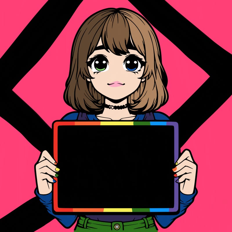realistic girl holding up a sign that says “pls get me to 15 likes!”