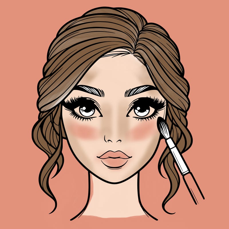 realistic person with makeup